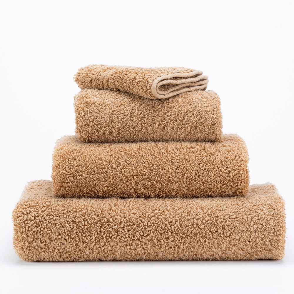 Super Pile Plain Bathroom Towels by Designer Abyss & Habidecor 716 in Croissant Natural